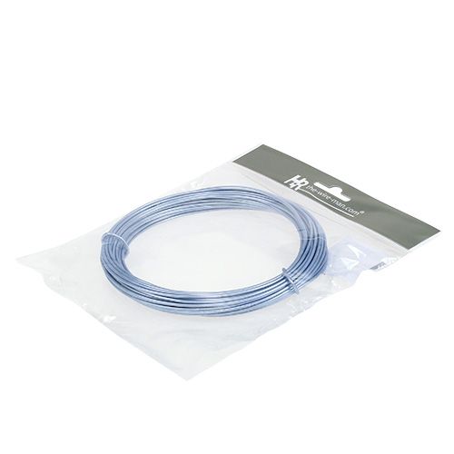 Floristik24 Aluminiumdraad pastel blauw Ø2mm 12m