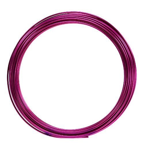 Floristik24 Aluminiumdraad 2 mm 100 g roze