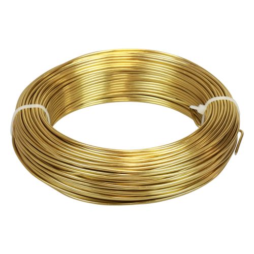 Floristik24 Aluminiumdraad Ø2mm 500g 60m goud