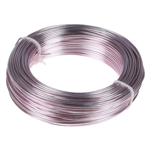 Artikel Aluminiumdraad Ø2mm roze decoratieve draad rond 480g