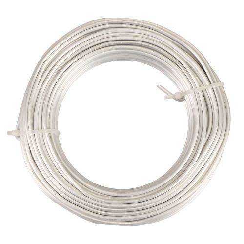 Floristik24 Aluminiumdraad aluminiumdraad 3mm sieradendraad wit-zilver mat 500g