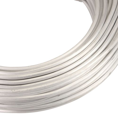 Floristik24 Aluminiumdraad aluminiumdraad 3mm sieradendraad wit-zilver mat 500g