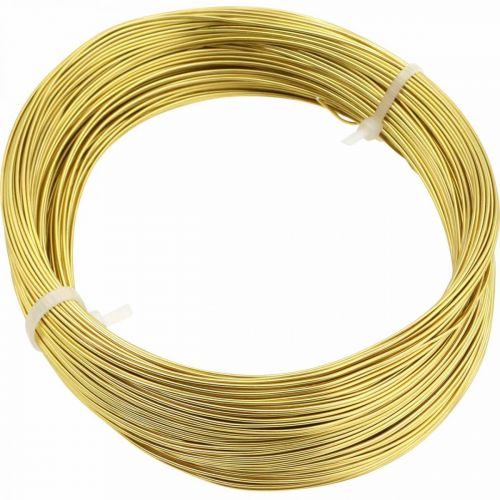 Artikel Aluminiumdraad Ø1mm goud decoratiedraad rond 120g