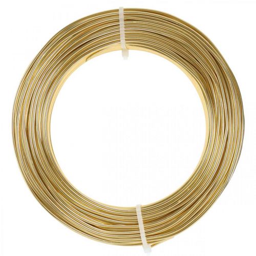 Floristik24 Aluminiumdraad goud Ø2mm decodraad knutseldraad rond 500g 60m