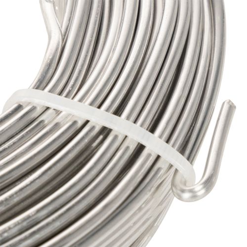 Aluminiumdraad, zilverkleurig, 3 mm, knutseldraad voor creatieve projecten, 1 kg | Floristik24.nl
