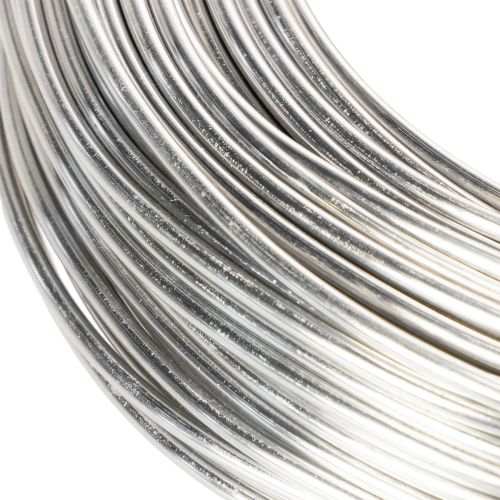 Aluminiumdraad, zilverkleurig, 3 mm, knutseldraad voor creatieve projecten, 1 kg | Floristik24.nl