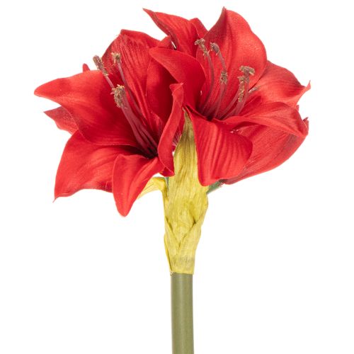 Kunstmatige rode amaryllisbloem met steel, bloemversiering voor Kerstmis, 50 cm | Floristik24.nl