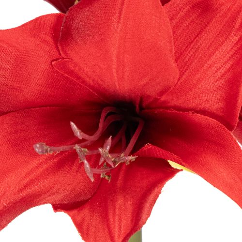 Kunstmatige rode amaryllisbloem met steel, bloemversiering voor Kerstmis, 50 cm | Floristik24.nl