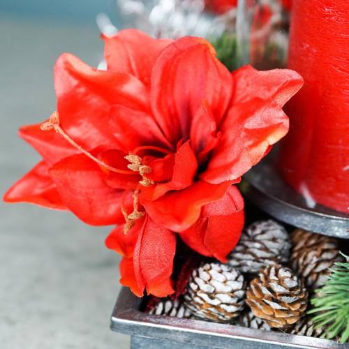 Floristik24 Amaryllis kunst groot rood 96,5cm