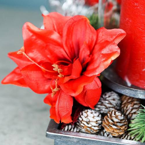 Artikel Amaryllis kunst groot rood 96,5cm