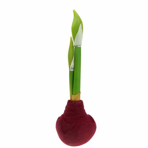 Floristik24 Amaryllis knol met knoppen Kunstmatig 30cm Bordeaux