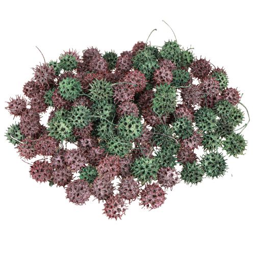 Artikel Amberboomkegels decoratie groene bes mat natuurlijke decoratie 500g