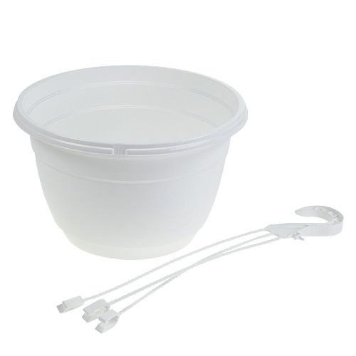 Artikel Bloemenhangmand 25cm wit