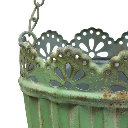 Floristik24 Hangmand antiek groen Ø19/15cm 2st