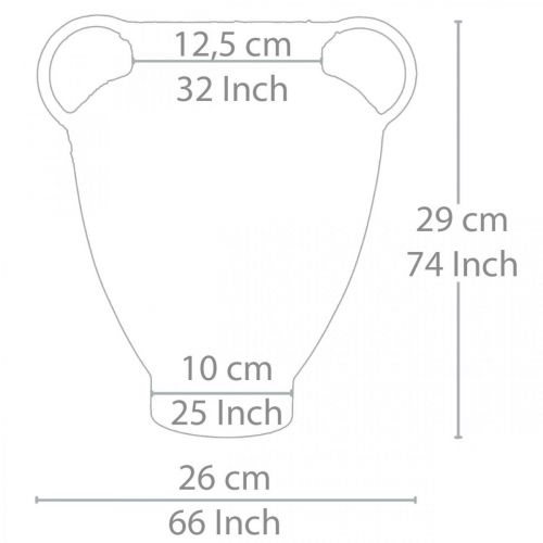 Floristik24 Amphora antieke look voor plantenvaas metaal tuindecoratie H29cm