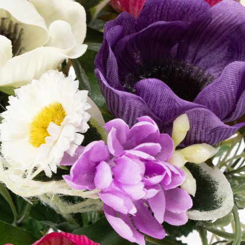 Artikel Kunstbloemenboeket van anemonen, lentedecoratie, veelzijdig in een modern design, 26 cm