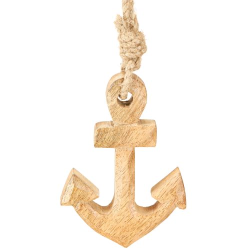 Artikel Anker Decoratie Houten Decoratie Hanger in Naturel 7cmx10cm 6 st.