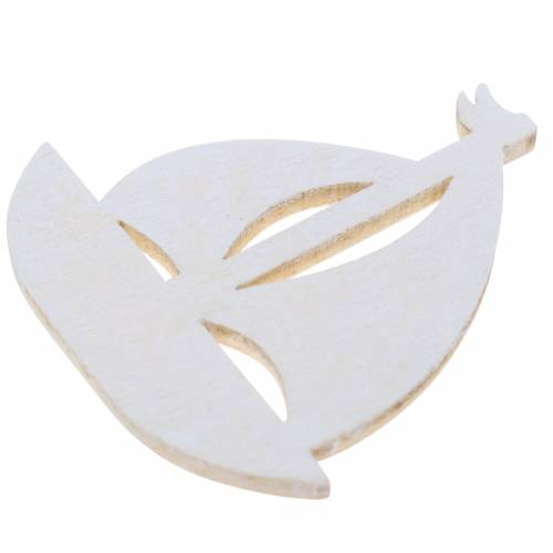 Strooisel decoratiemix anker zeilboot hout creme 4cm 72p