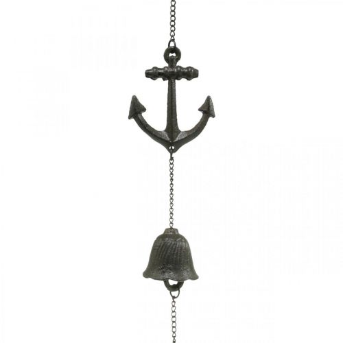 Floristik24 Hanger ankerbel, maritieme decoratie windgong, gietijzer L47.5cm