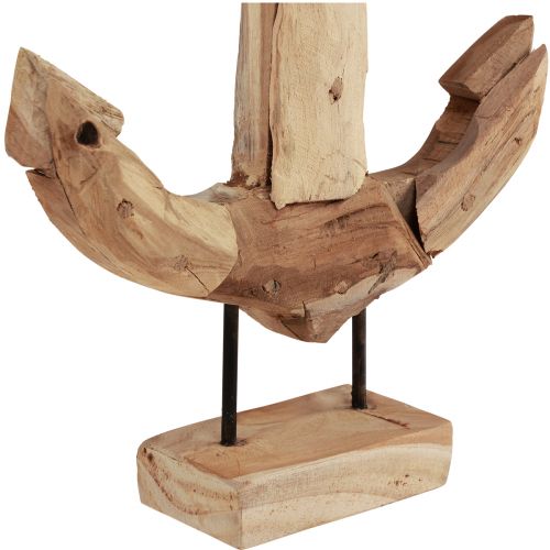 Artikel Ankerdecoratie hout metaal met voet teak maritiem 26×7×38cm