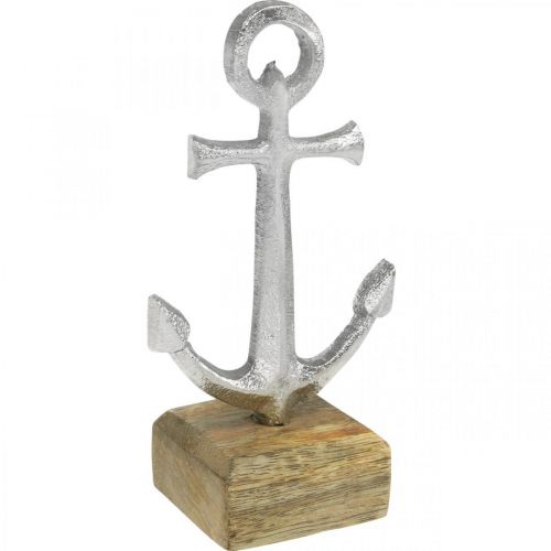 Floristik24 Metalen anker, maritieme decoratie, decoratief anker zilver, natuurlijke kleuren H15cm