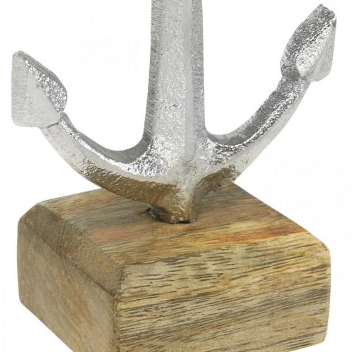 Floristik24 Metalen anker, maritieme decoratie, decoratief anker zilver, natuurlijke kleuren H15cm