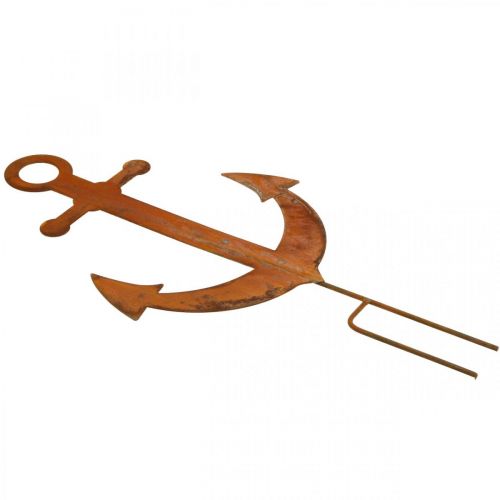 Floristik24 Anker om in te pluggen, maritieme tuindecoratie, metalen plug patina H48cm