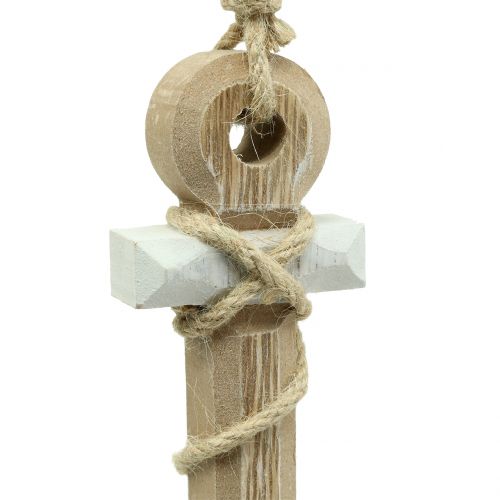 Floristik24 Houten anker naturel 20cm x 14cm