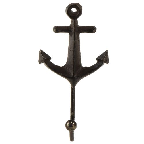 Floristik24 Wandhaak wanddecoratie metalen anker maritiem 6,5x5x13cm