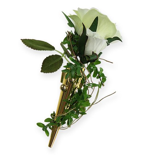 Floristik24 Trouwspeld met magneet, glanzend goud 7cm