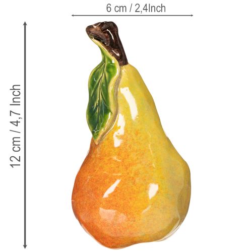 Kunstmatige fruitset: appel en peer, decoratief item voor de herfst, 12 cm, 3 stuks | Floristik24.nl