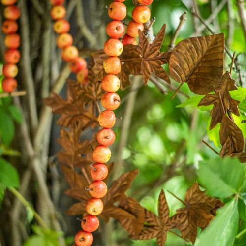 Floristik24 Appelslinger van 55 mini appels geeloranje 113cm