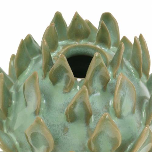 Floristik24 Decoratieve vaas art shock keramisch groen Ø9.5cm H9cm
