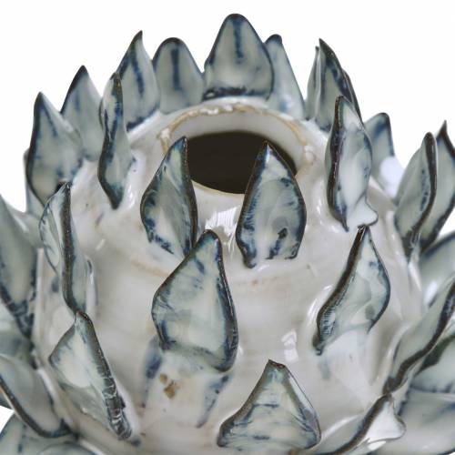 Floristik24 Decoratieve vaas art shock keramiek blauw, wit Ø9.5cm H9cm