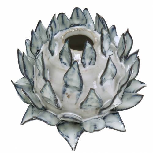 Floristik24 Decoratieve vaas art shock keramiek blauw, wit Ø9.5cm H9cm