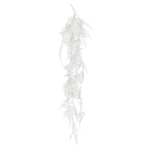 Floristik24 Asperges kunst aspergevaren wit glitter winterdecoratie 105cm