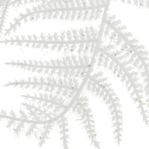 Floristik24 Asperges kunst aspergevaren wit glitter winterdecoratie 105cm