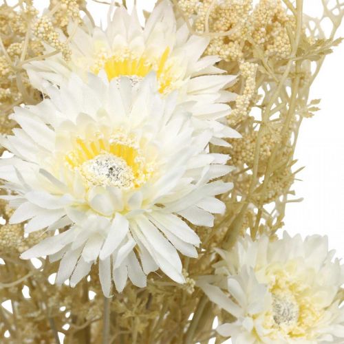 Artikel Boeket kunstasters en gipskruid beige, wit 43cm