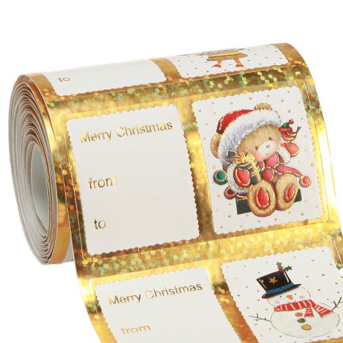 Artikel Stickers Kerstcadeausticker etiketten 5,5cm 60 stuks
