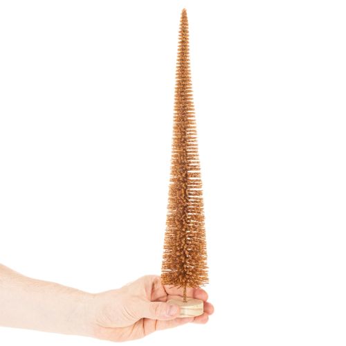Kunstmatige kerstboomversiering, slank, met houten voet, 40 cm, 3 stuks | Floristik24.nl