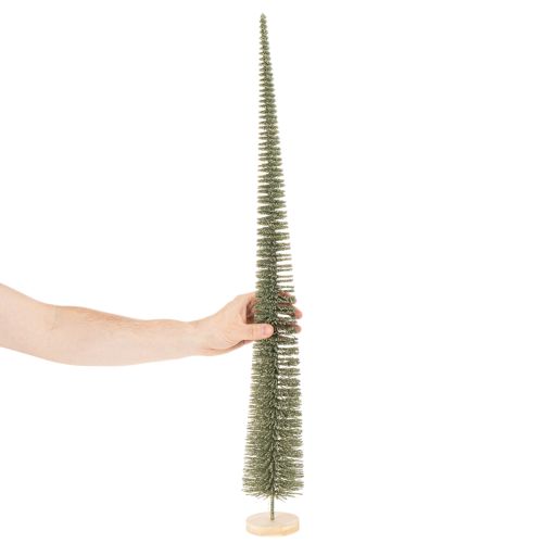 Kunstkerstboom met houten voet voor kerstversiering, 80 cm | Floristik24.nl