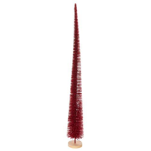 Moderne, slanke decoratieve kerstboom op een houten voet, 80 cm.