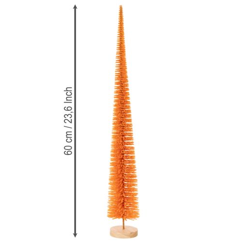 Kunstmatige kerstboomversiering op een houten voet, 60 cm | Floristik24.nl