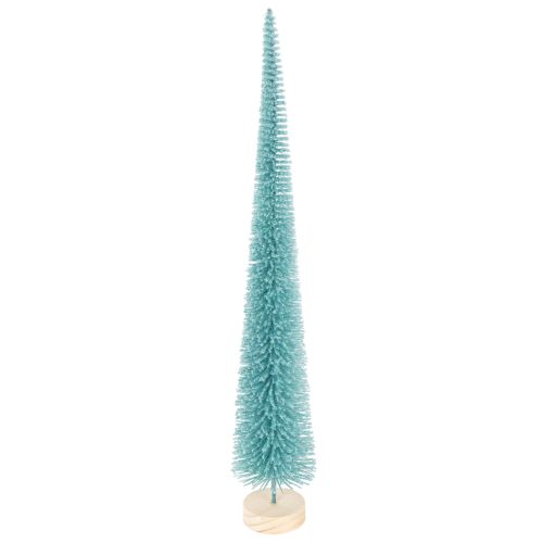 Kunstkerstboom, smal, met houten voet, 40 cm