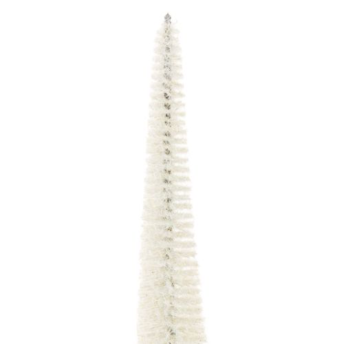 Decoratieve kerstboom met houten voet voor winterdecoratie, 40 cm, 3 stuks | Floristik24.nl