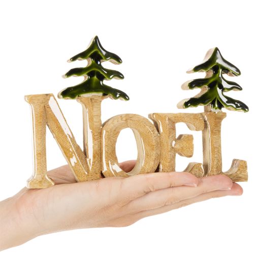 Kerstdecoratie Noel-standaard met twee sparrenbomen van 18 cm. | Floristik24.nl