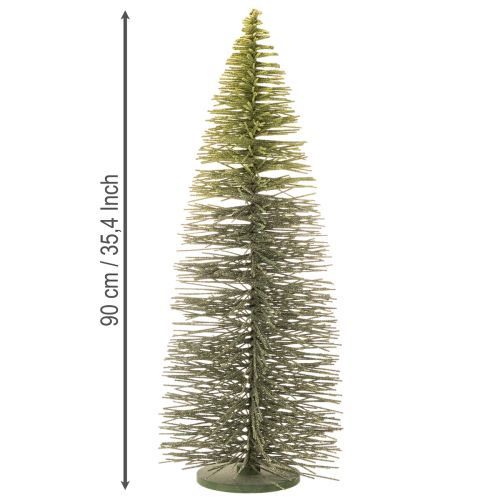 Kunstmatige groene kerstboom met standaard voor tafeldecoratie, 90 cm | Floristik24.nl