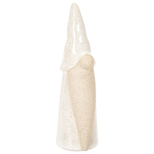 Decoratieve kabouterfiguur, licht keramiek, Scandinavische stijl, 18 cm, 3 stuks