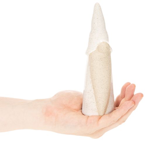 Decoratieve kabouterfiguur, licht keramiek, Scandinavische stijl, 18 cm, 3 stuks | Floristik24.nl