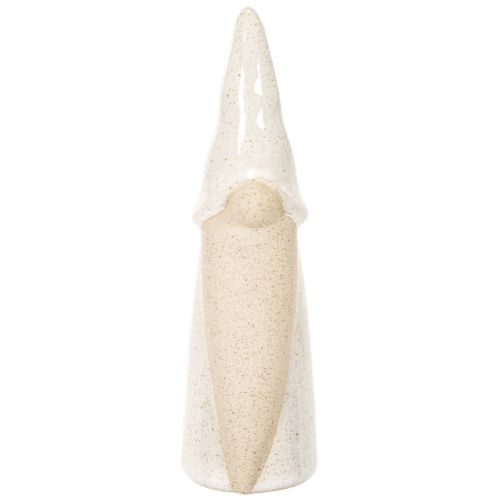 Decoratieve kabouterfiguur, licht keramiek, Scandinavische stijl, 18 cm, 3 stuks | Floristik24.nl